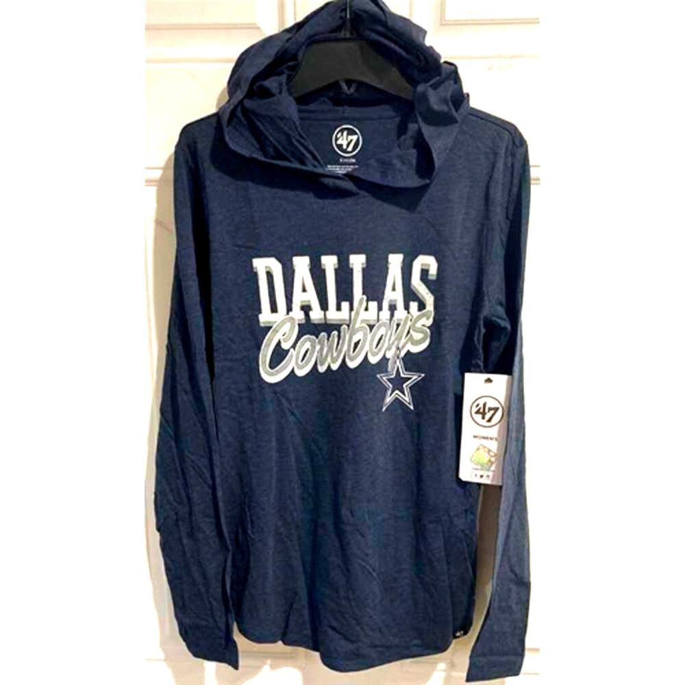 Dallas Cowboys Women's Hoodie Club NFL Small Fall Navy New Drawstring